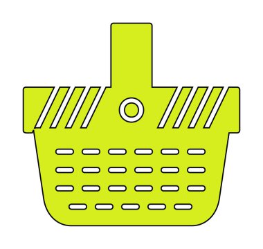 piknik sepeti web simgesi, vektör illüstrasyonu 