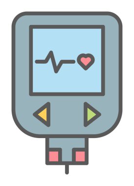 Glucometer simge vektör illüstrasyon tasarımı