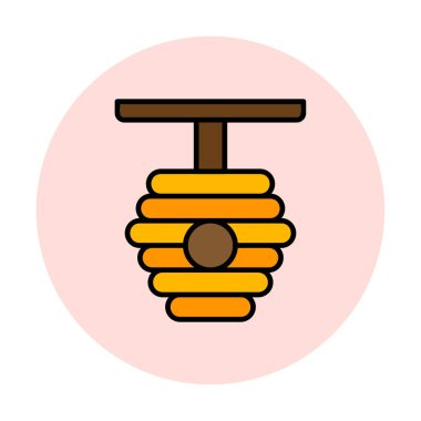 Arı kovanı simgesi vektör illüstrasyonu