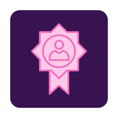 Başarı, ödül, madalya ikonu, vektör illüstrasyonu