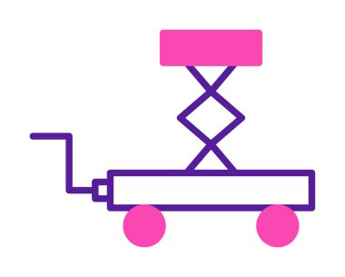 Makas kaldırma simgesi tasarımı, vektör illüstrasyonu