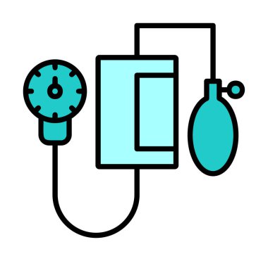 Basit Kan basıncı ölçüm simgesi, vektör illüstrasyonu