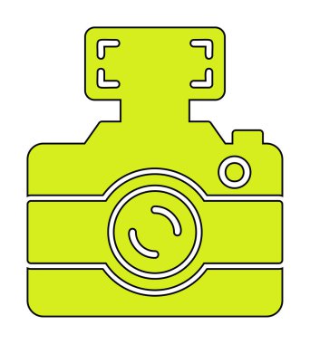 fotoğraf makinesi simgesi, vektör illüstrasyonu