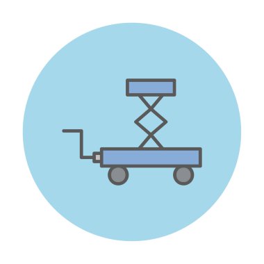 Makas kaldırma simgesi tasarımı, vektör illüstrasyonu