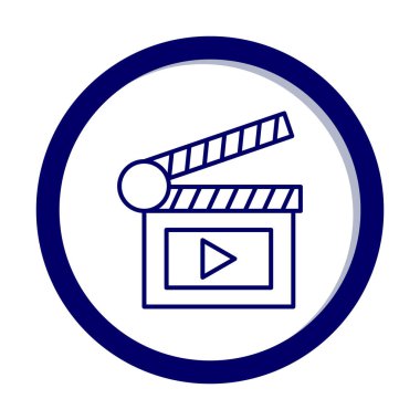 Alkış tahtası vektör düz renk simgesi