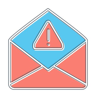 Basit çöp posta harfi simgesi, vektör illüstrasyonu