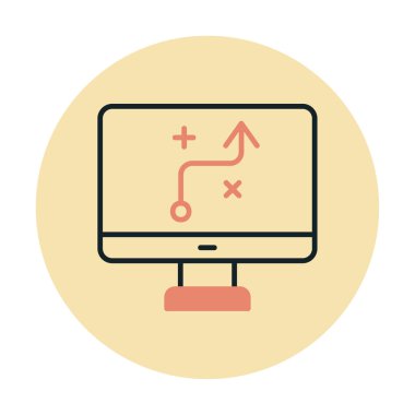 Basit Strateji simgesi, vektör illüstrasyonu