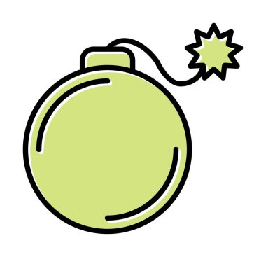 karikatür bombası, vektör illüstrasyonu