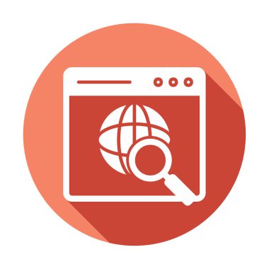 Web tarayıcı simgesi, vektör illüstrasyonu basit tasarım