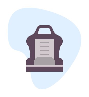 araba koltuğu simgesi, vektör illüstrasyonu 