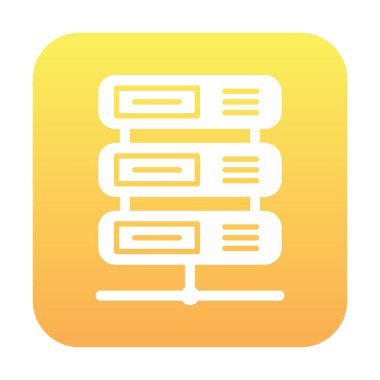 Veri sunucu simgesinin vektör illüstrasyonu 