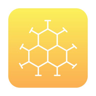 Basit molekül simgesi, vektör illüstrasyonu