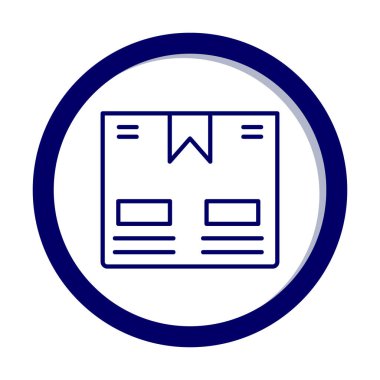 Taşıma Kutusunun vektör illüstrasyonu modern simge                             