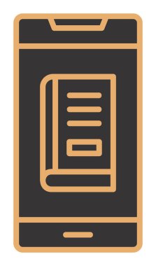 çevrimiçi kitap simgesi, vektör illüstrasyonu 