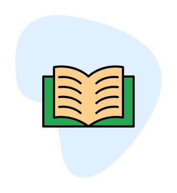 Kitap simgesi illüstrasyon vektörünü aç