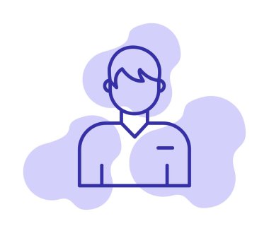 Erkek kullanıcı simgesi. Vektör çizim