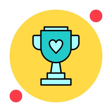 Kupalı kupa. Web simgesi basit illüstrasyon