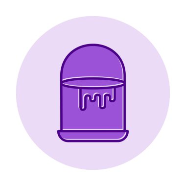 Boya kovası simge vektör çizim