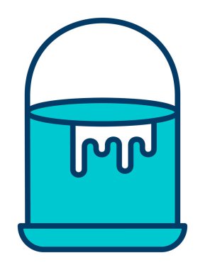 Boya kovası simge vektör çizim