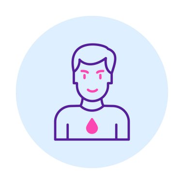 Basit Survivor kişi avatar simgesi, vektör illüstrasyonu