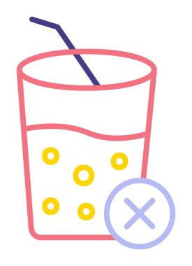 Meyve suyu işareti yok. Web simgesi basit illüstrasyon 