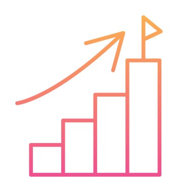 büyüyen grafik simgesi, vektör çizim