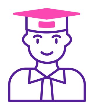 Öğrenci. Web simgesi basit tasarım