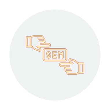 Basit düz Sem simge vektör çizimi 