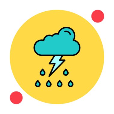 Gök Gürültüsü hava simgesinin vektör çizimi