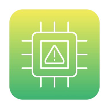 Cpu vektör düz simgesi 