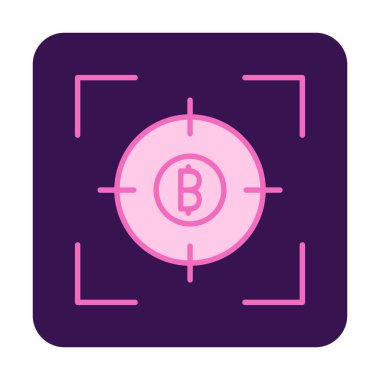 Hedef düz simge vektör çizim