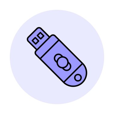 usb flash disk simgesinin vektör çizimi 