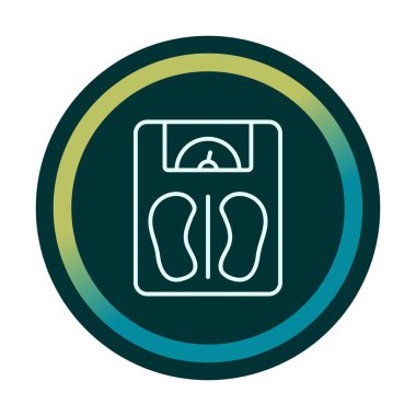 Basit Ağırlık Ölçekleme simgesi, vektör illüstrasyonu