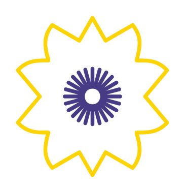 Sakura çiçek simgesi, vektör illüstrasyonu 