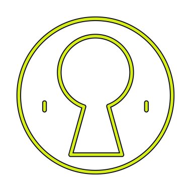 Anahtar deliği vektör çizimi, simge ögesi biçimi              