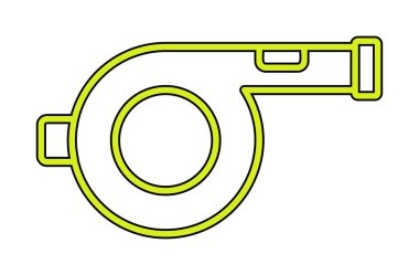  Islık düz simge tasarımı, vektör, illüstrasyon