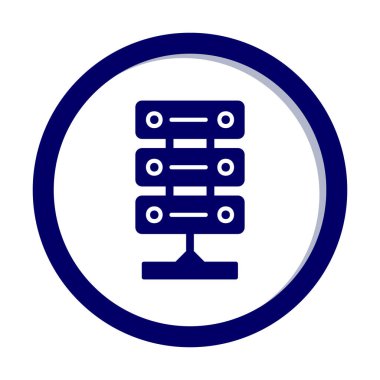 Ağ sunucu simgesinin vektör illüstrasyonu 