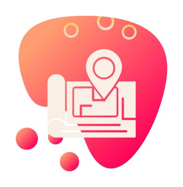 gps konum simgesi, vektör illüstrasyonu basit tasarım