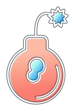 Bomba simgesi vektör illüstrasyonu