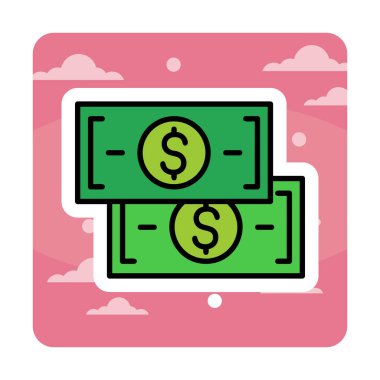 para düz simgesi, vektör illüstrasyonu