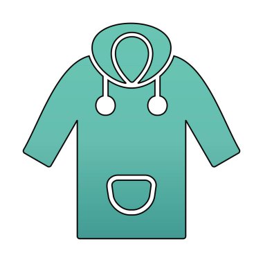 Yağmurluk Web simgesi, vektör illüstrasyonu