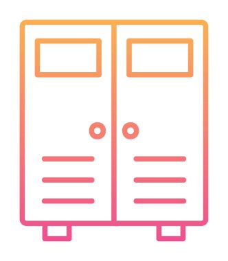 Lockers web simgesi, vektör illüstrasyonu                
