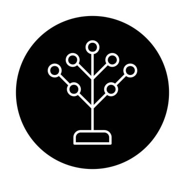 Basit filogenetik simge, vektör illüstrasyonu