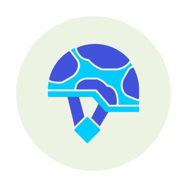 Askeri miğfer vektör renk çizgisi simgesi