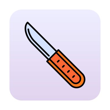 Beyaz arka plan üzerinde izole bıçak simge vektör  