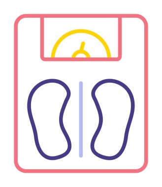 Basit Ağırlık Ölçekleme simgesi, vektör illüstrasyonu