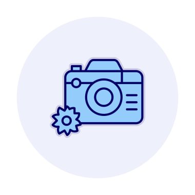 fotoğraf makinesi ikon vektör illüstrasyonu                      