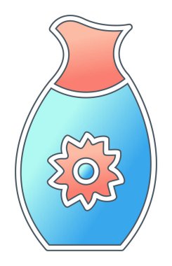 Sakura festivali konsepti çizimi, iki renk gradyan vektör çizimi tasarımı