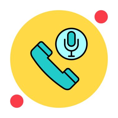 Basit Arama Kaydı simgesi, vektör illüstrasyonu