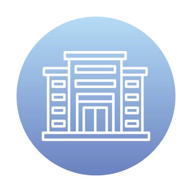 Alışveriş merkezi simgesi. Alışveriş merkezi oluşturma simgesi, vektör illüstrasyonu 